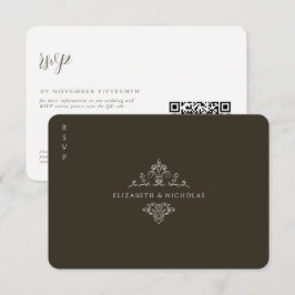 ヴィンテージモノグラム | QRコードウェディングRSVP 出欠カード