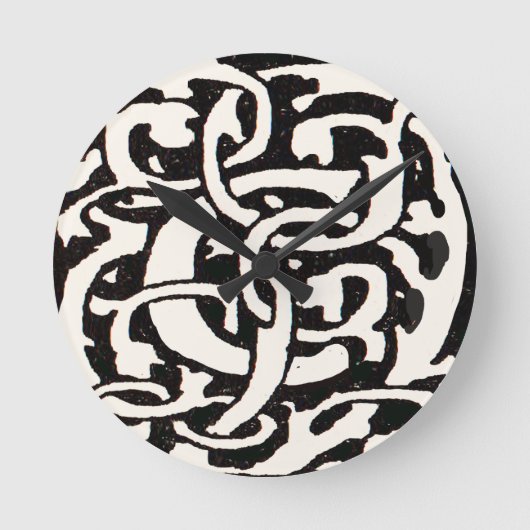 ヴィンテージモノグラムCアールヌーボーレター ラウンド壁時計 (正面)