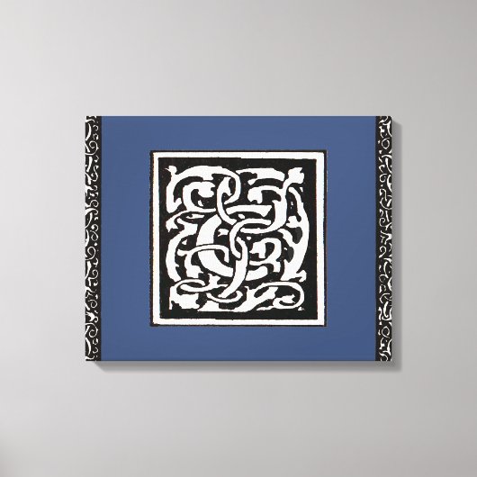 ヴィンテージモノグラムCアールヌーボー文字 キャンバスプリント (正面)