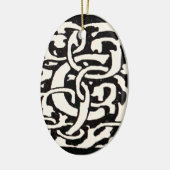 ヴィンテージモノグラムCアールヌーボー文字 セラミックオーナメント (左)