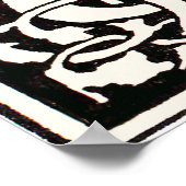 ヴィンテージモノグラムCアールヌーボー文字 ポスター (角)