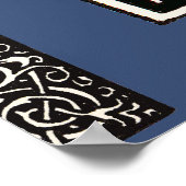 ヴィンテージモノグラムCアールヌーボー文字 ポスター (角)