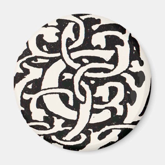 ヴィンテージモノグラムCアールヌーボー文字 マグネット (正面)