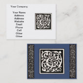 ヴィンテージモノグラムCアールヌーボー文字 名刺 (正面/裏面)