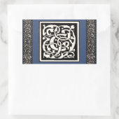 ヴィンテージモノグラムCアールヌーボー文字 長方形シール (バッグ)