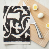 ヴィンテージモノグラムFアールヌーボー文字 キッチンタオル (四つ折り)