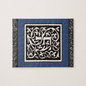 ヴィンテージモノグラムFアールヌーボー文字 ジグソーパズル (横)