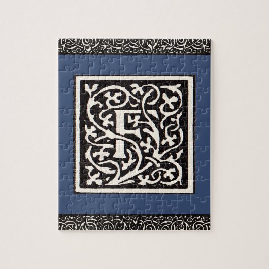 ヴィンテージモノグラムFアールヌーボー文字 ジグソーパズル (縦)