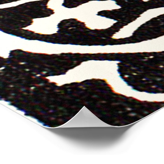 ヴィンテージモノグラムFアールヌーボー文字 ポスター (角)