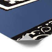 ヴィンテージモノグラムFアールヌーボー文字 ポスター (角)