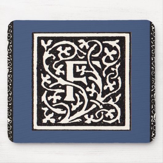 ヴィンテージモノグラムFアールヌーボー文字 マウスパッド (正面)