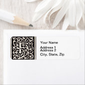 ヴィンテージモノグラムFアールヌーボー文字 ラベル (インサイチュ)