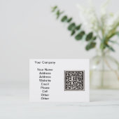 ヴィンテージモノグラムFアールヌーボー文字 名刺 (スタンド正面)