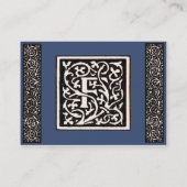 ヴィンテージモノグラムFアールヌーボー文字 名刺 (裏面)