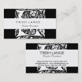 ヴィンテージモノグラムLアールヌーボー 名刺 (正面/裏面)