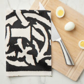 ヴィンテージモノグラムMアールヌーボー文字 キッチンタオル (四つ折り)