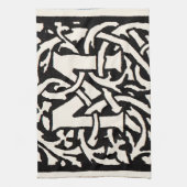 ヴィンテージモノグラムMアールヌーボー文字 キッチンタオル (縦)