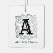 ヴィンテージモノグラムNo.1 セラミックオーナメント (左)