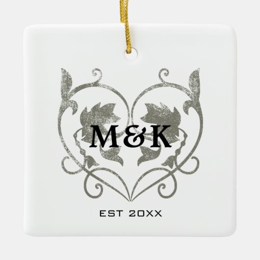 ヴィンテージモノグラムNo. 4 セラミックオーナメント (正面)