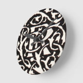 ヴィンテージモノグラムRアールヌーボーレター ラウンド壁時計 (傾斜)