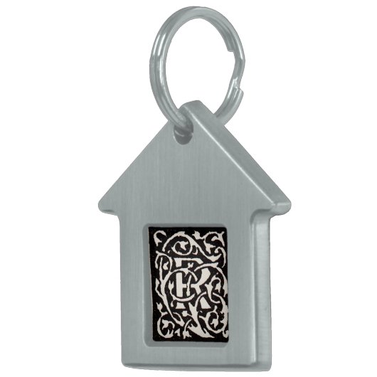 ヴィンテージモノグラムRアールヌーボー ペットネームタグ (正面右)