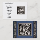 ヴィンテージモノグラムRアールヌーボー 名刺 (正面/裏面)