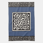 ヴィンテージモノグラムSアールヌーボー文字 キッチンタオル (縦)