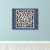 ヴィンテージモノグラムSアールヌーボー文字 キャンバスプリント (インサイチュ (ウッドフロア))