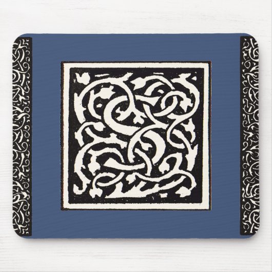 ヴィンテージモノグラムSアールヌーボー文字 マウスパッド (正面)