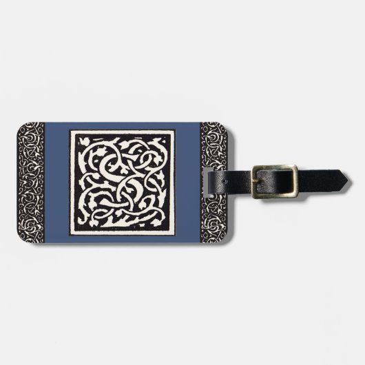 ヴィンテージモノグラムSアールヌーボー文字 ラゲッジタグ (正面横)