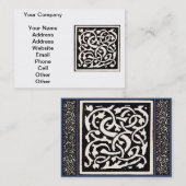 ヴィンテージモノグラムSアールヌーボー文字 名刺 (正面/裏面)