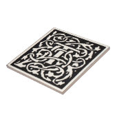 ヴィンテージモノグラムTアールヌーボーレター タイル (側面)