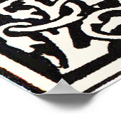 ヴィンテージモノグラムTアールヌーボーレター ポスター (角)