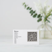 ヴィンテージモノグラムTアールヌーボーレター 名刺 (スタンド正面)