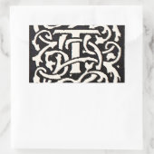 ヴィンテージモノグラムTアールヌーボーレター 長方形シール (バッグ)