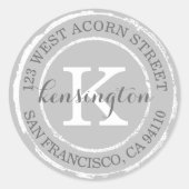 ヴィンテージモノグ素朴ラム |ラウンド住所 シール (正面)