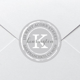 ヴィンテージモノグ素朴ラム |ラウンド住所 シール