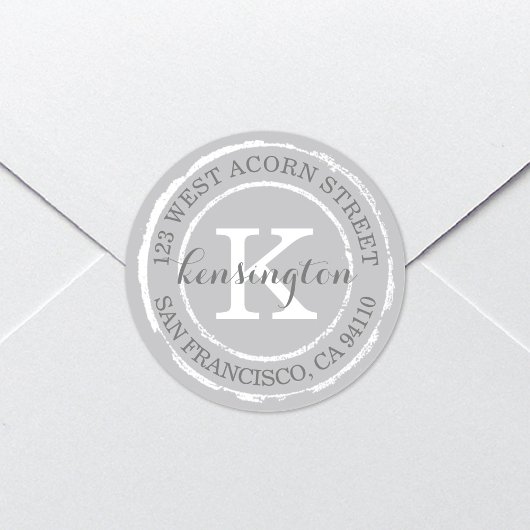 ヴィンテージモノグ素朴ラム |ラウンド住所 シール