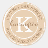 ヴィンテージモノグ素朴ラム |ラウンド住所 シール (正面)