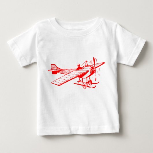 ヴィンテージモノプレーン – 赤 ベビーTシャツ (正面)