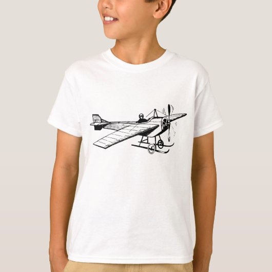 ヴィンテージモノプレーン – 黒 Tシャツ (正面)