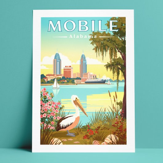 ヴィンテージモバイルアラバマ ポストカード