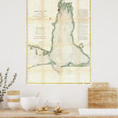 ヴィンテージモバイルベイアラバマの地図(1856) ポスター (キッチン)