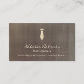 ヴィンテージモバイル公証人公共ゴールデンサインペン 名刺 (正面)