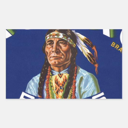 ヴィンテージモパックピアーズフルーツクレートラベル 長方形シール (正面)