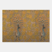 ヴィンテージモリスバーズピーコックつる植物ドラゴンターキー ラッピングペーパーシート (正面)