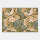 ヴィンテージモリス葉ジャスミンアカンサス葉ズ ラッピングペーパーシート (正面3)