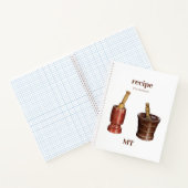 ヴィンテージモルタルピッスルレシピクックブックモノグラム ノートブック (内部)