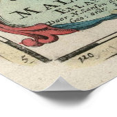 ヴィンテージモルディブとスリランカの地図(1705) ポスター (角)