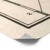 ヴィンテージモルディブの地図(1764) ポスター (角)